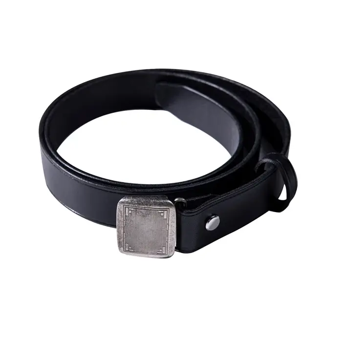 Ceinture coulissante en cuir véritable Tornado rouge avec boucle en laiton vintage pour pantalons ha