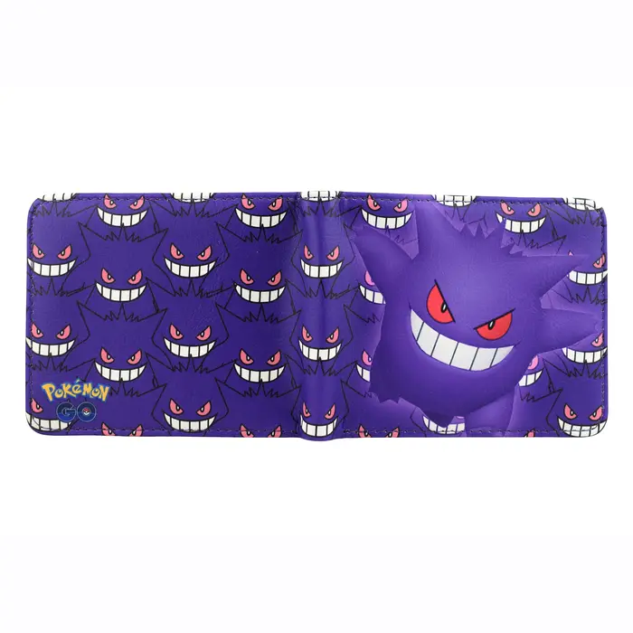 Portefeuille bifold GENGAR de dessin animé avec poche à monnaie