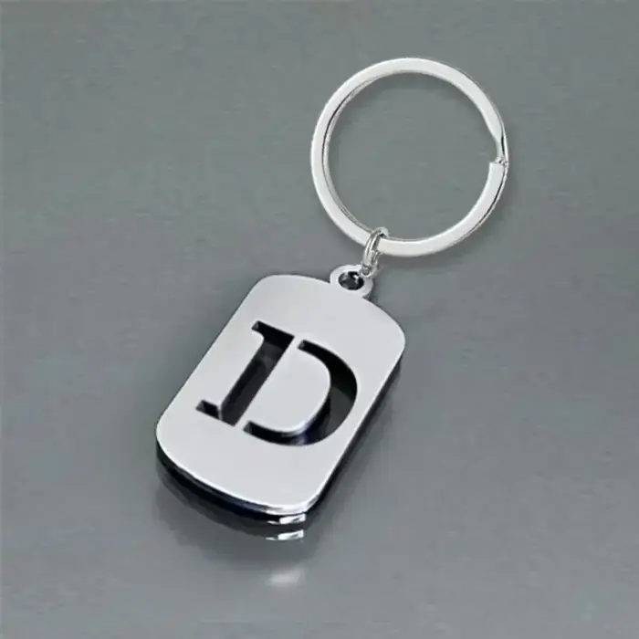 Porte-clés anneau bijoux de fête cadeau Cool A-Z lettres