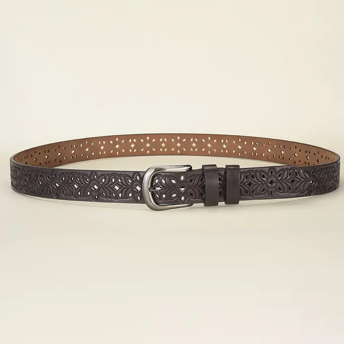 Ceinture de luxe légère à fleurs creuses rétro pour femmes