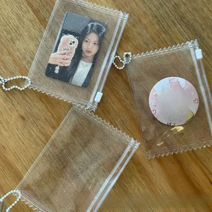 INS Transparent porte-carte sac Photocard titulaire haute définition idole Photo