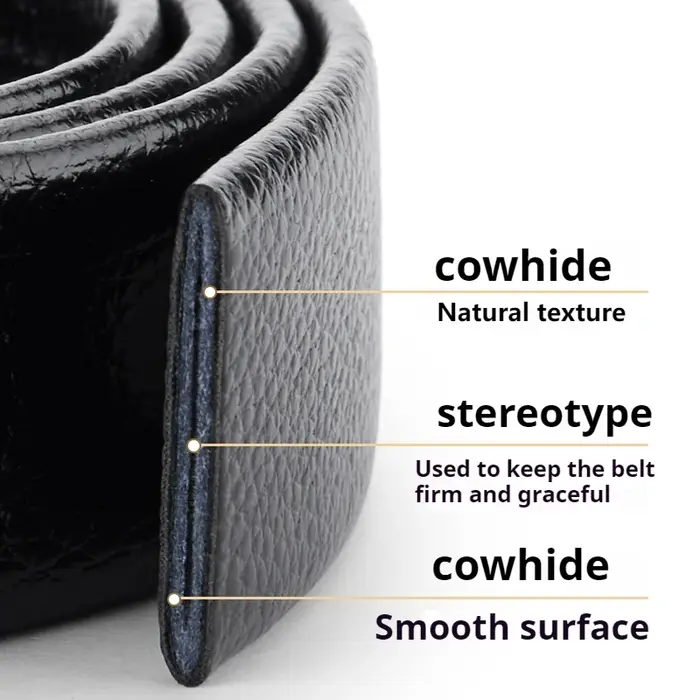 Ceinture de remplacement en cuir véritable pour hommes