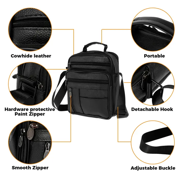 Sac à bandoulière en cuir pour hommes
