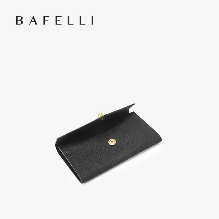 BAFELLI Designer Cat Head Portefeuille long en cuir véritable pour femme avec fentes multi-cartes