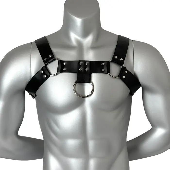 Ceinture en cuir PU pour homme, style gothique punk, sangle de poitrine réglable, style streetwear, 