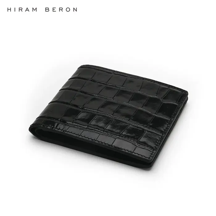 Hiram Beron nom personnalisé homme cadeau portefeuille de luxe motif Crocodile concepteur