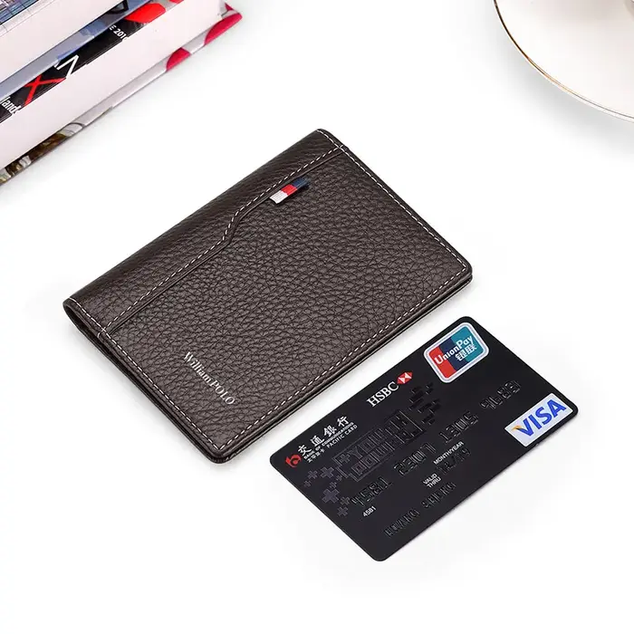 Porte-cartes en cuir pour hommes