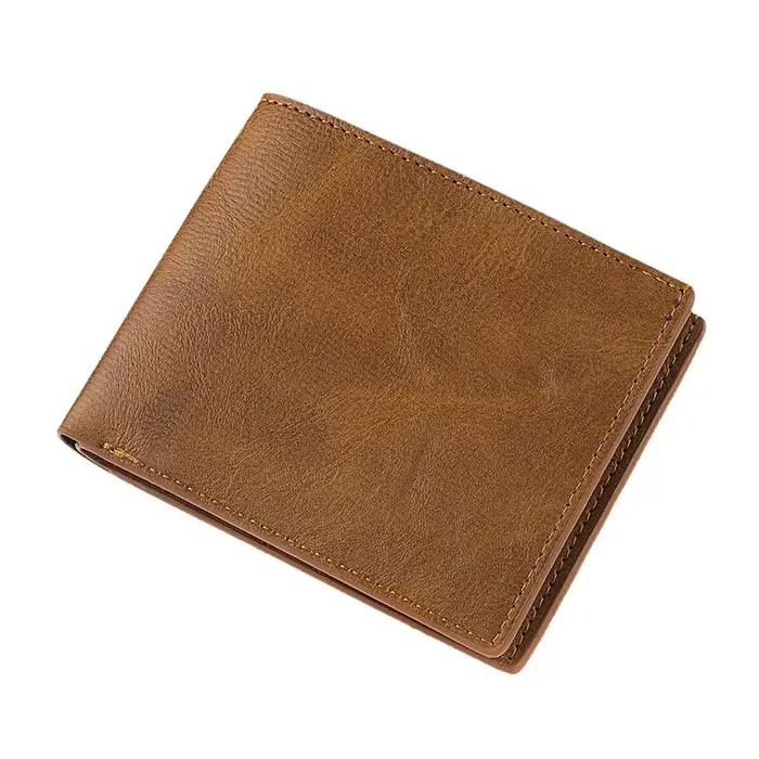 Portefeuille en cuir PU pour hommes, Triple pliable, multi-cartes, portefeuille court noir, Portefeu
