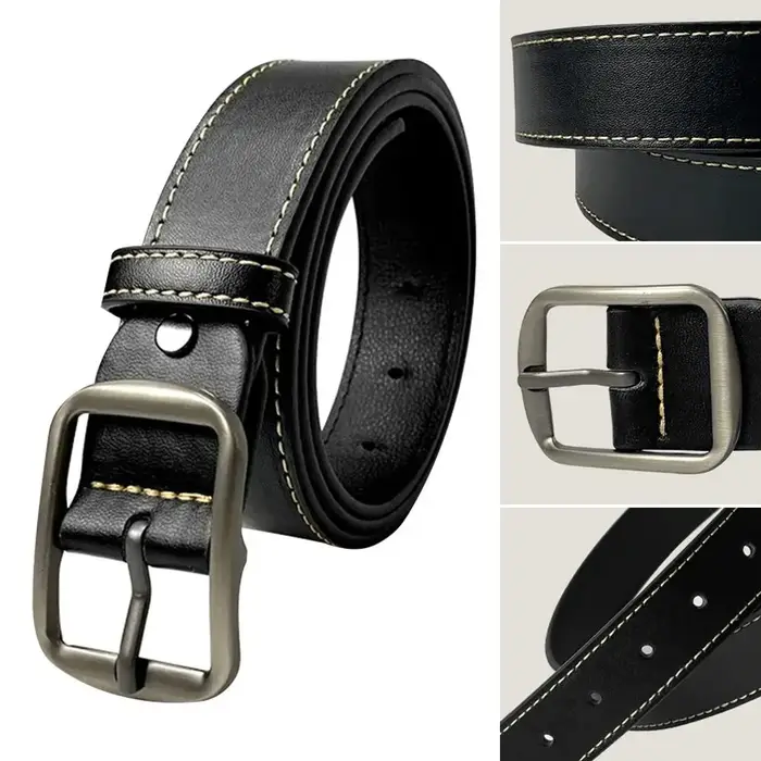 Ceinture en cuir pour hommes boucle ardillon jean