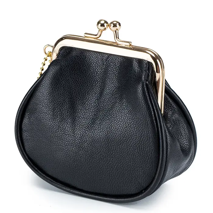 Nouveaux femmes portefeuilles femme en cuir véritable sacs à main mignon Mini moraillon portefeuille mode doux petit peau de vache sac d'argent porte-cartes de monnaie