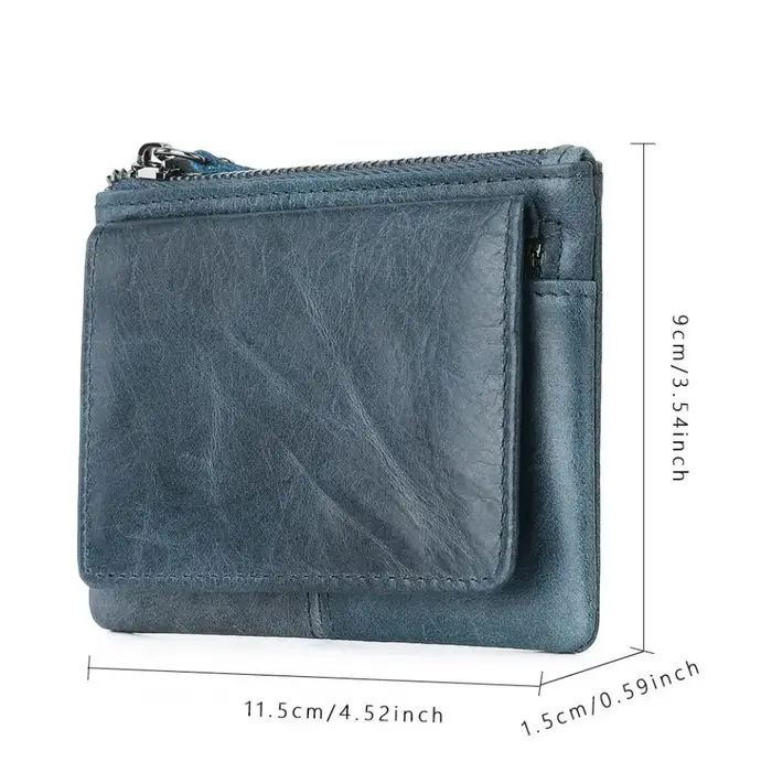 Portefeuille rétro RFID petit portefeuille porte-carte d'identité de crédit pour hommes portefeuille en cuir mince pour hommes et femmes avec porte-monnaie