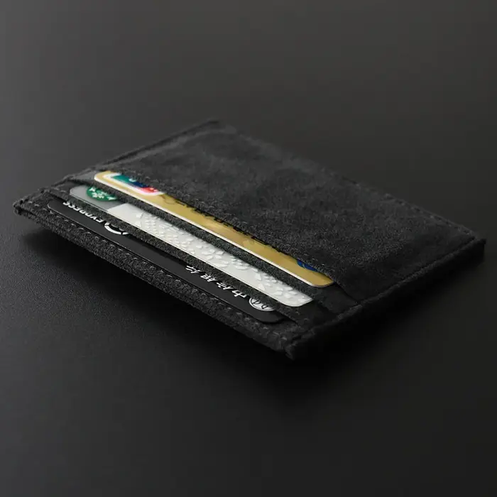 YMW ALCANTARA porte-carte femmes et homme tourner fourrure luxe en cuir artificiel mince carte Mini portefeuille petit