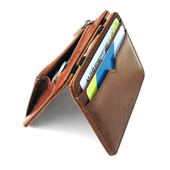 Petit portefeuille magique en cuir pour hommes