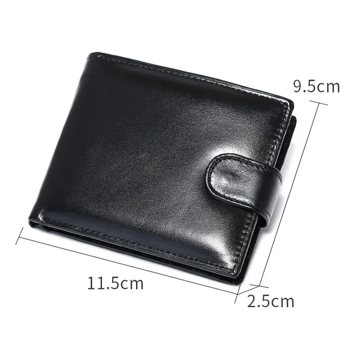 Portefeuille en cuir pour hommes avec poche pour pièces de monnaie