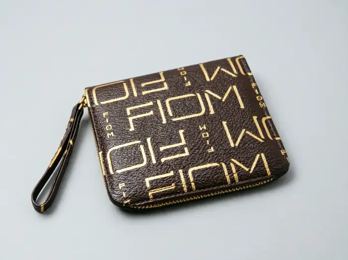 Portefeuille court minimaliste pour femme avec fermeture éclair