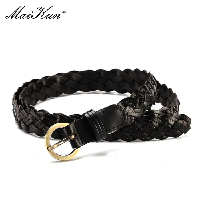 Maikun-Ceinture Fine Tissée en Alliage pour Femme, Tendance