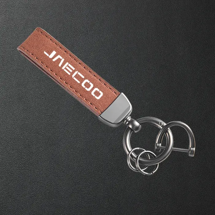 Porte-clés en cuir suédé de haute qualité pour voiture CHERY JAECOO J7 PHEV