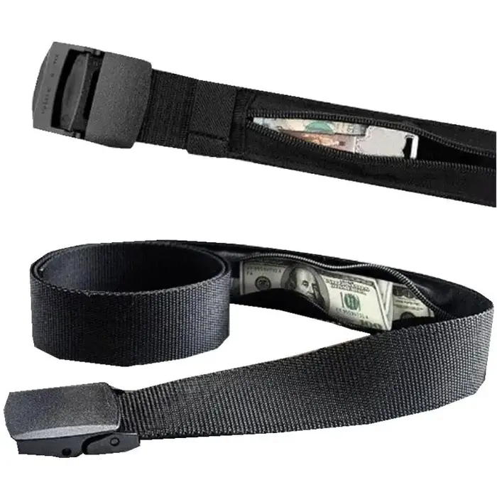 Voyage caché argent Anti-vol ceinture de taille bricolage sangle