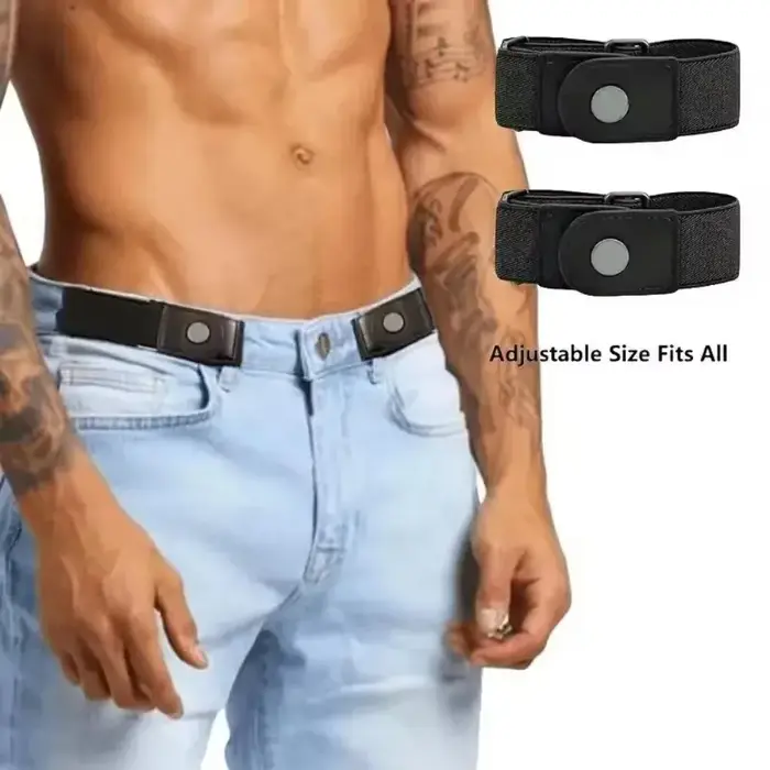 Ceinture élastique sans boucle pour femmes et hommes