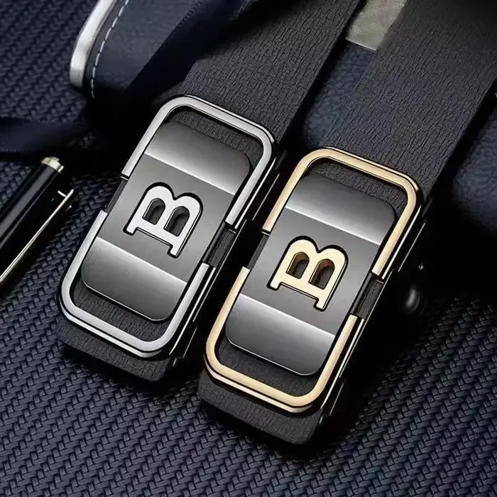 Ceinture pour hommes d'affaires de mode véritable marque de luxe ceinture boucle en métal ceinture e