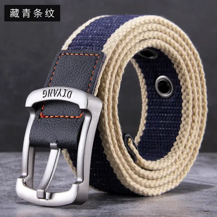 Ceinture, ceinture à boucle en toile pour hommes