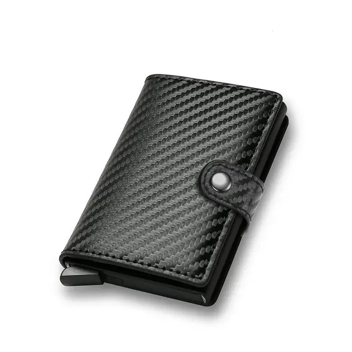 DIENQI-Porte-cartes de crédit en cuir marron pour hommes, portefeuilles anti-RFID, étui de luxe, pet