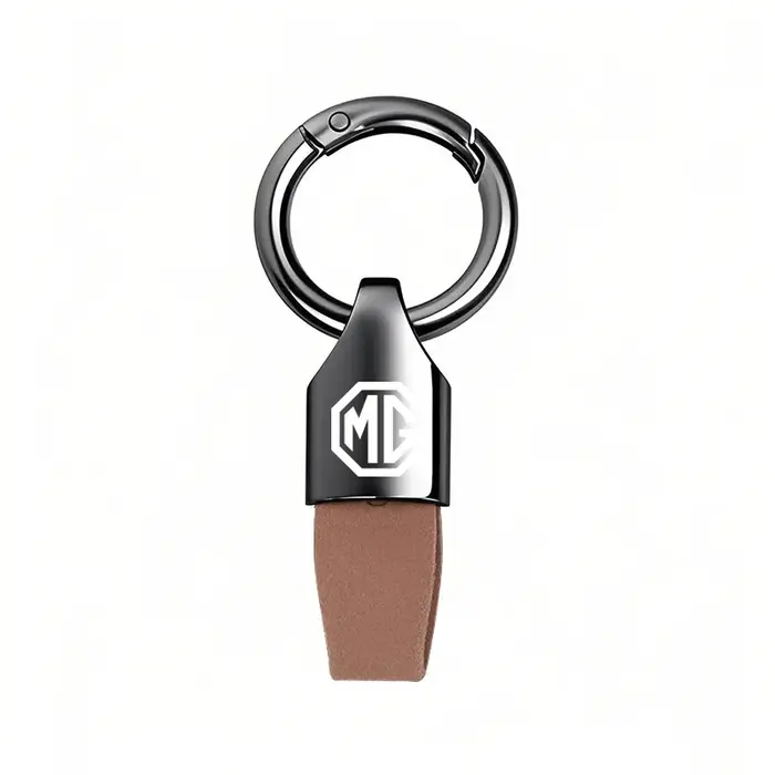 Porte-clés de luxe en daim/métal pour hommes et femmes