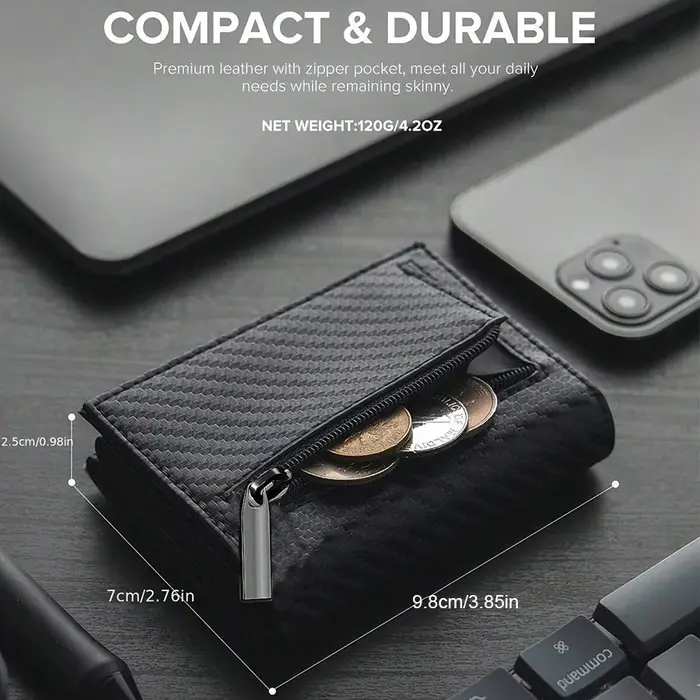 Portefeuille pour hommes avec fermeture éclair