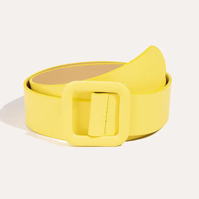 Ceinture à boucle carrée simple, tendance et polyvalente, style coréen, ceinture tendance pour tous