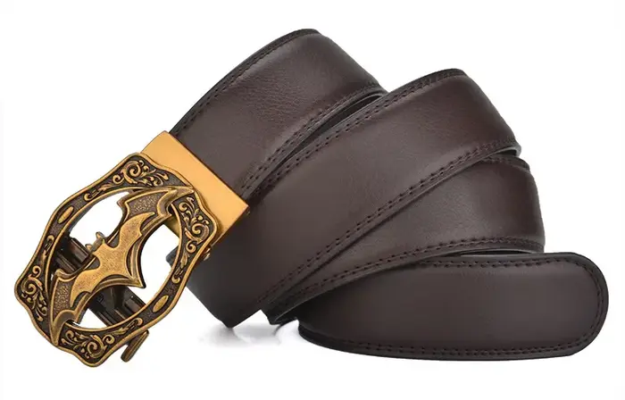 Ceinture vintage en cuir véritable pour homme