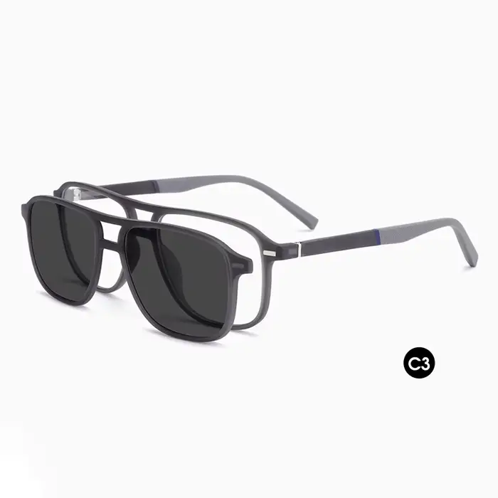 Ceofy Hommes Lunettes Cadre Optique De Mode Soleil Clip Sur Polarized Marque Conception Conduite Lun