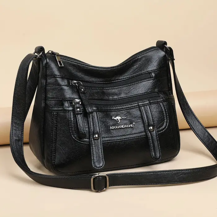Sac à bandoulière pour femme en cuir souple
