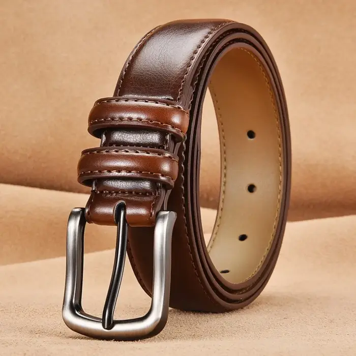 Cuir de Piedmont pour hommes, 1 pièce, à la mode, de haute qualité Affaires. Ceinture décontractée à boucle