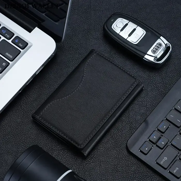 Porte-cartes Magsafe pour homme, porte-cartes magnétique en cuir PU unisexe, porte-cartes, portefeui