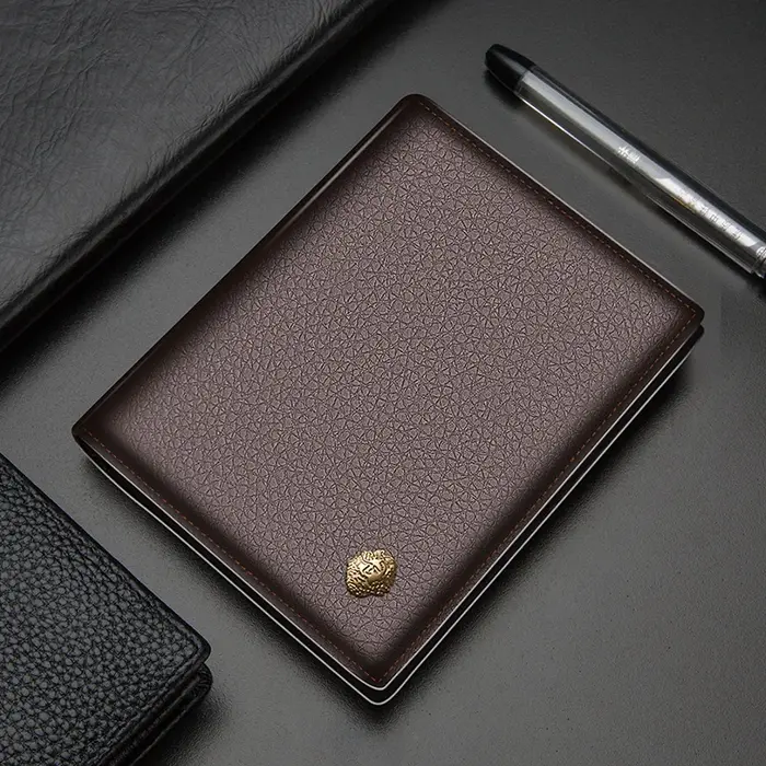 Portefeuille en cuir véritable pour homme