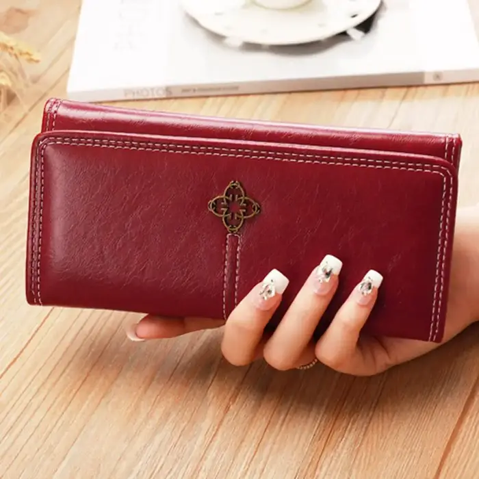 Portefeuille Long en cuir pour femmes