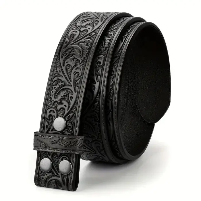 Ceinture en cuir véritable sans boucle