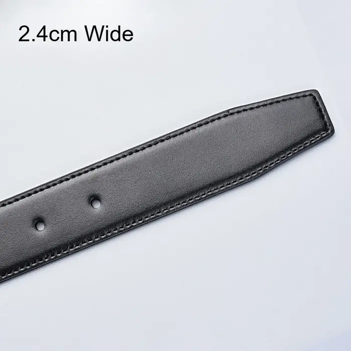 Sangle de ceinture en cuir sans boucle pour hommes, corps de ceinture en cuir véritable 2.4 2.8 3.0