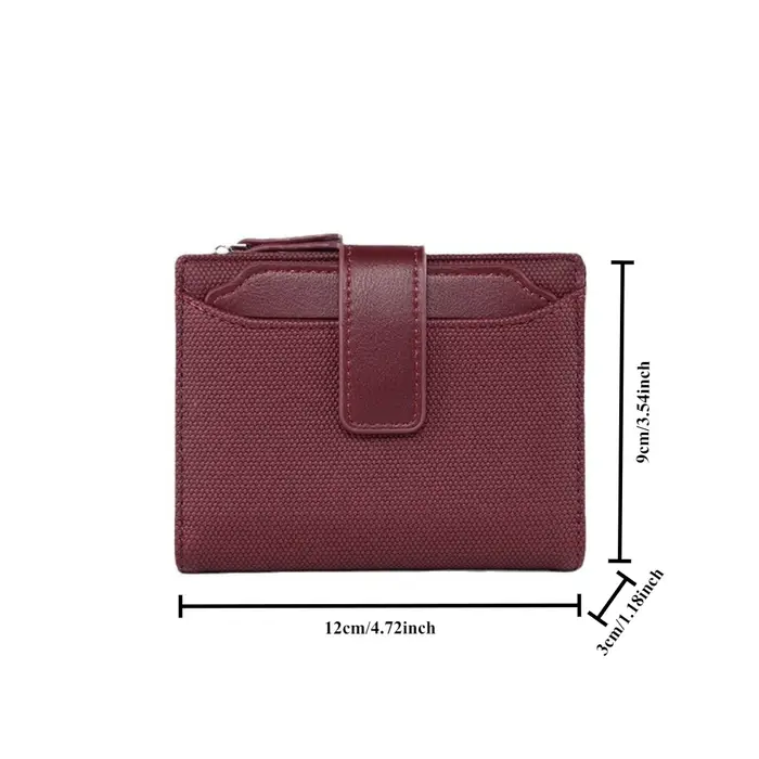 Portefeuille court pliant en cuir PU pour femmes