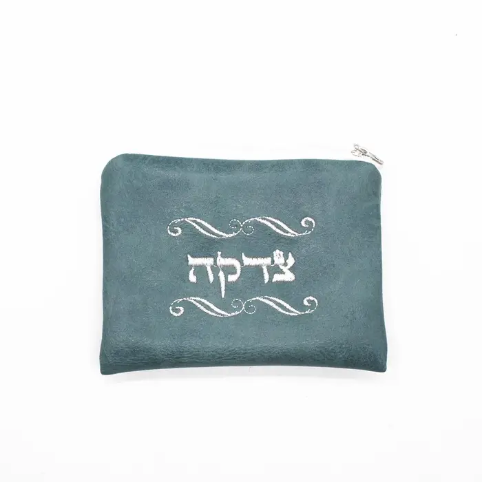Porte-monnaie en tissu suédé, Mini-sac en tissu brodé hébreu, David de star
