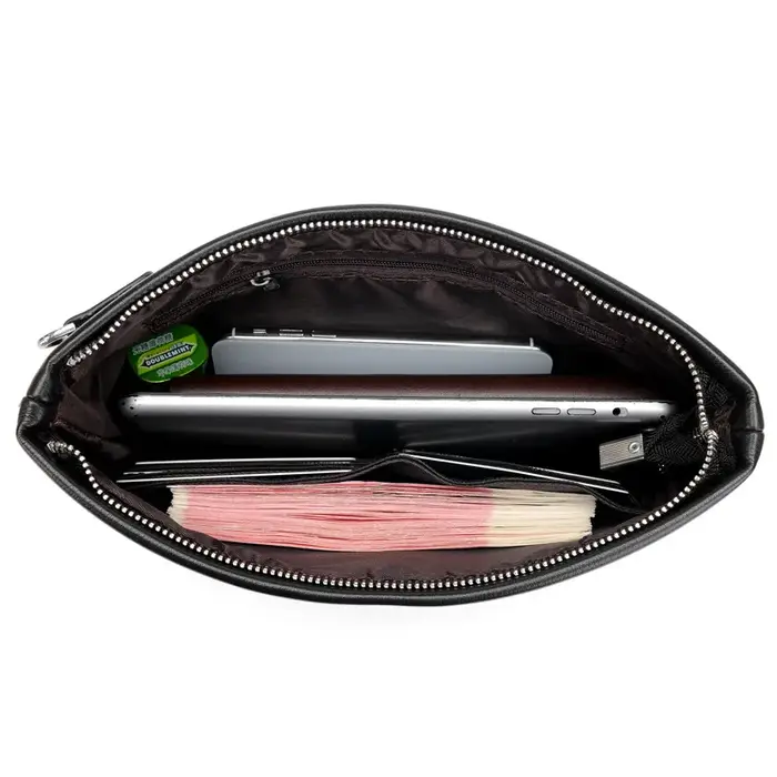 Marque de luxe hommes d'affaires portefeuille en cuir homme pochette pièces de monnaie poche sac à main enveloppe décontractée longs portefeuilles mâle sac pratique pour IPAD
