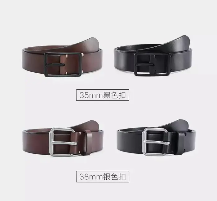 Youpin Qimian-Ceinture en cuir véritable pour homme