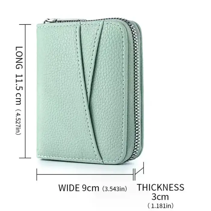 Portefeuille court zippé pour femme