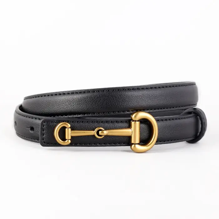 Nouvelle ceinture fine décontractée simple 2026 avec boucle fer à cheval, style INS polyvalent pour 