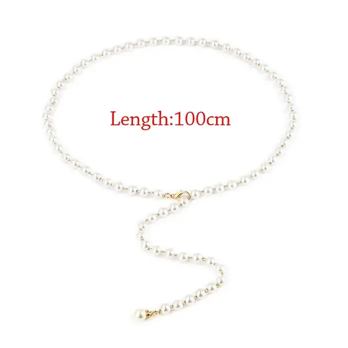 Ceinture de perles blanches pour femmes