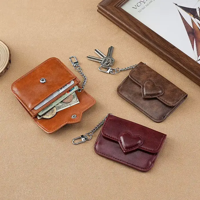 Porte-cartes en cuir PU pour femmes