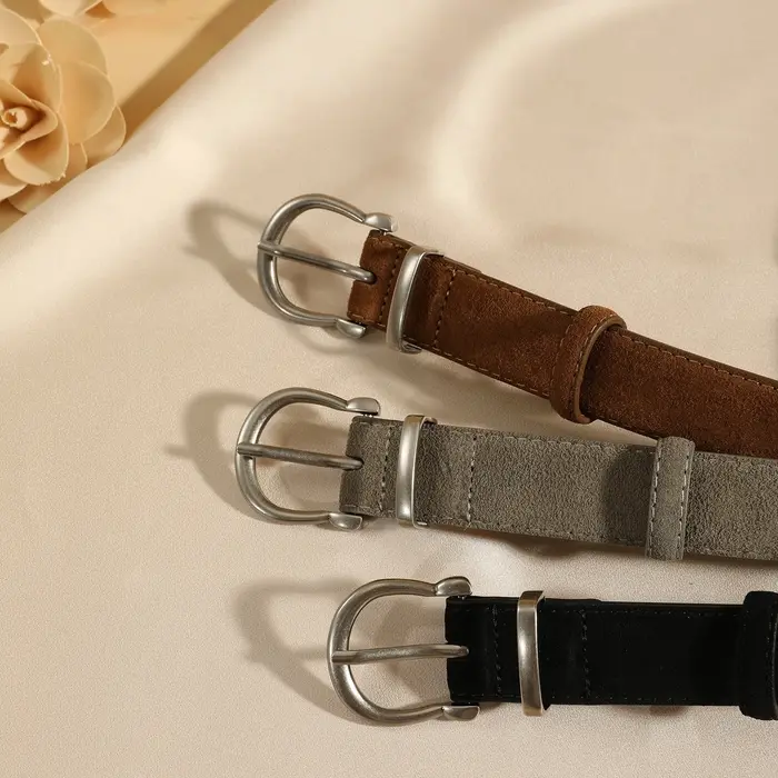 Ceinture en cuir suédé pour femmes