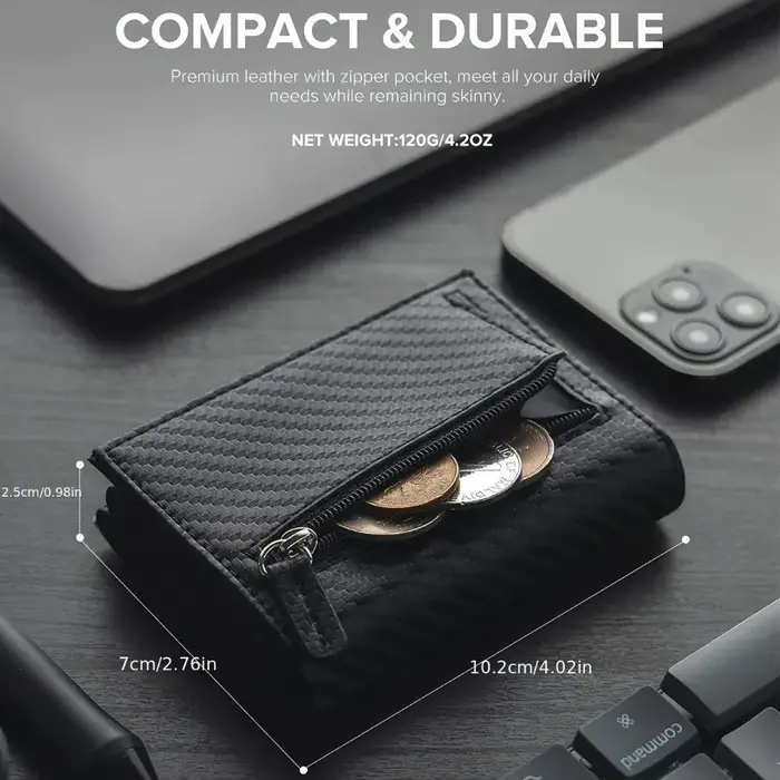 Portefeuille pour hommes avec fermeture éclair