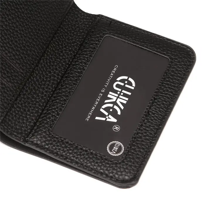Portefeuille court en cuir PU pour hommes