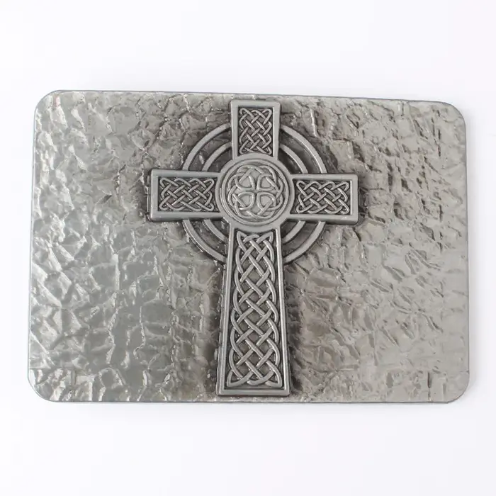 Boucle de ceinture en alliage, croix de Jésus Sauveur religieux